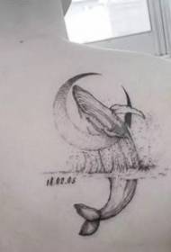 Veľmi krásna sada fotografií pre veľryby tetovanie