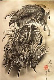 Beautiful squid tattoo manuscript pattern to enjoy pictures