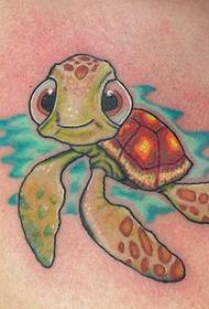 Baby korytnačka tetovanie vzor