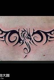 Waist dragon totem tattoo pattern