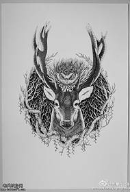 Manuskripto de la padrono de tatuado de cervoj