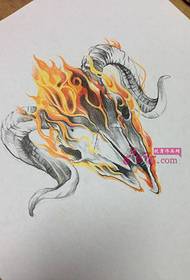 Flame horns tattoo manuscript pictures