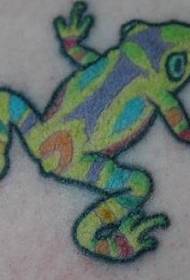 Colorful frog tattoo pattern