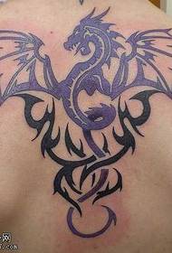 Back dragon totem tattoo pattern
