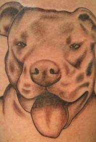 Bulldog hoofd tattoo patroon