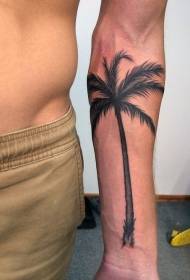 Palm tree tattoo pattern, clear and straight palm tree tattoo pattern