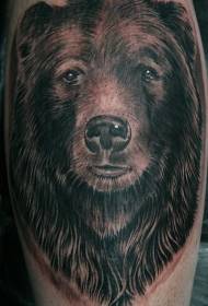 灰熊頭像紋身圖案