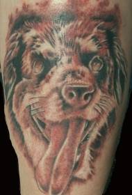 Tongue dog tattoo pattern