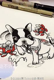 Manuscrittu pricking pattern di tatuaggi di cucciolo