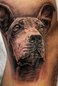 Super realistisch tattoo-patroon van de hond