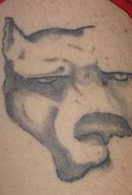 White bull terrier avatar tattoo pattern