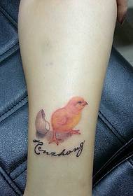Unique creative tattoo that chicks are born