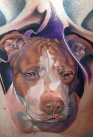 Güzel suluboya köpek avatar dövme deseni
