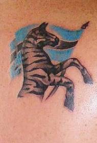 Patró de tatuatge de zebra patriòtic de color