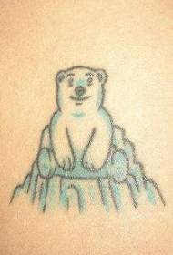 Patrón de tatuaje de oso polar en iceberg