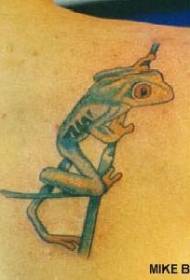 Back little frog tattoo pattern