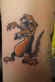 arm cartoon brown mouse tattoo pattern
