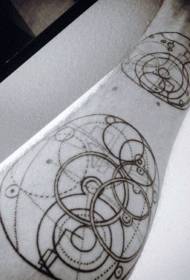 braços impressionante círculo combinação tatuagem padrão