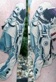 Arm natural color astronaut tattoo pattern