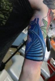 Scary Color DNA Scale Arm Tattoo Pattern