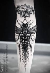 bras étonnant point sting bee avec motif de tatouage étoile mystérieuse