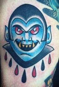 old school color blood drop and vampire arm tattoo pattern