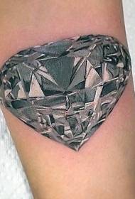 arm black and white realistic diamond tattoo pattern
