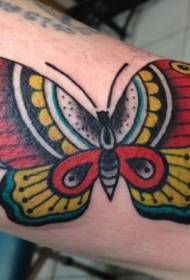 beautiful traditional butterfly arm tattoo pattern