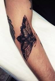 arm cute moth design tattoo pattern