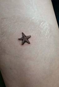 elegant black small starfish arm tattoo pattern