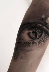 braț lacrimi ochi lacrimi realist model de tatuaj realist