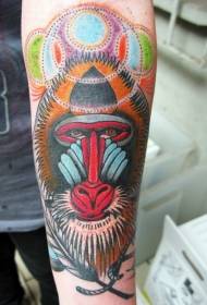 braț frumos model de tatuaj avatar colorat calm craniu