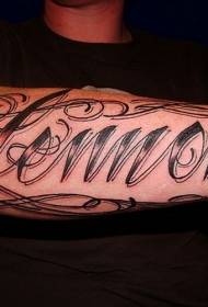 arm personality tattoo letter tattoo pattern