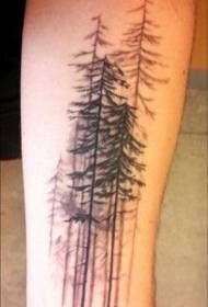 ruku realistične crne šume jednostavan uzorak tetovaža