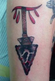 arm old school colored ancient arrow tattoo pattern