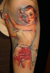 ruku krasan vintage stil prekrasan uzorak tetovaža žene