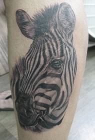 arm realistic tears zebra head tattoo pattern