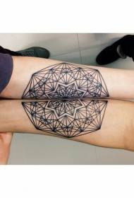 kar geometriai stílusú fekete dekoratív tetoválás minta