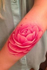 arm schattig fantasie roze grote roos tattoo patroon