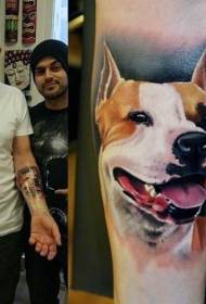 lengan pola tato avatar anjing yang sangat realistis indah)
