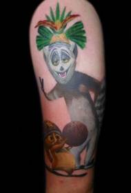 arm cute lemur king model tattoo model