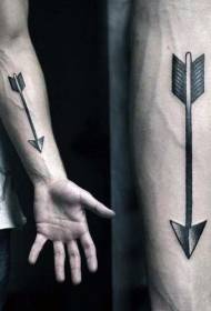 lengan corak tattoo panah hitam yang cantik