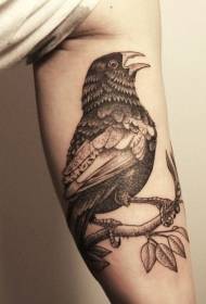 arm on the branches and crows tattoo tattoo pattern