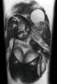arm very cool vampire female tattoo pattern