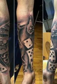 arm gambling roulette and playing cards) Scorpion tattoo pattern
