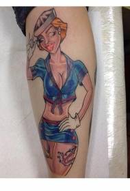 рука мультфільм сексуальна дівчина колір татуювання візерунок