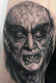 ingalo enengqondo kakhulu emnyama ukwesaba monster tattoo iphethini