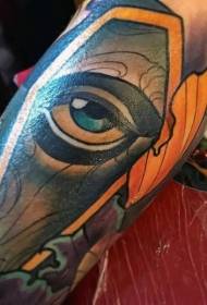 arm fun color mysterious coffin eye tattoo pattern