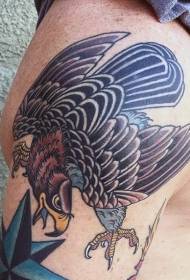 alte Schule handbemalte Adler Farbe Arm Tattoo Muster