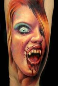 arm realistic painted bloody female vampire tattoo pattern)